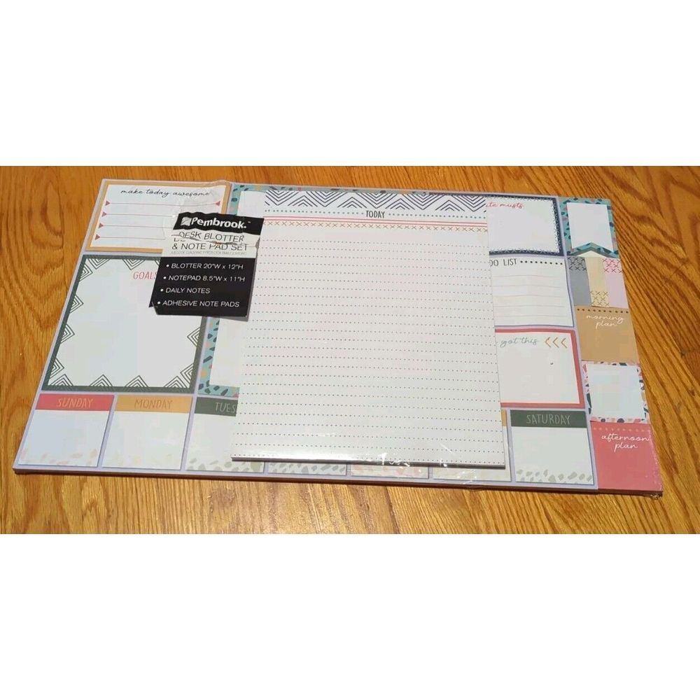 Pembroke Desk Blotter & Note Pad‎ Set New 20x12